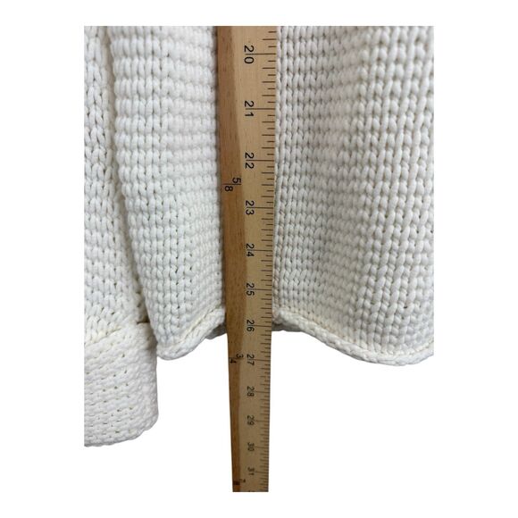 Reset R Label Breezy Sweater Sz Small Chalk White Knit Long Sleeve Cotton Blend - Picture 4 of 6
